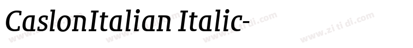 CaslonItalian Italic字体转换